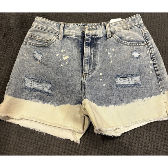 Stylish Blue and White Denim Shorts size 5 - Picture 1 of 1